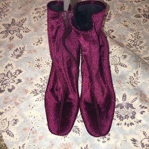 Jeffrey Campbell Maroon Ankle Booties